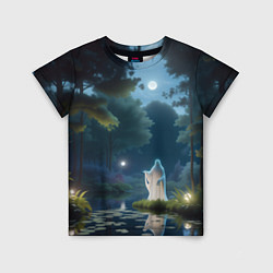 Детская футболка Одинокий призрак в лесу