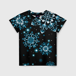 Детская футболка Кружение снежинок