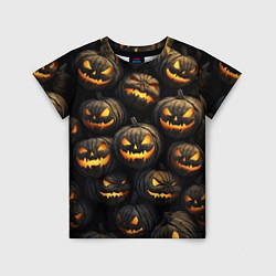 Детская футболка Зловещие хэллоуинские тыквы