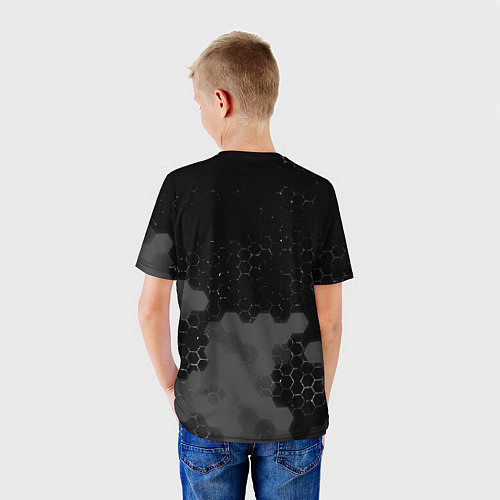 Детская футболка Rust glitch на темном фоне посередине / 3D-принт – фото 4