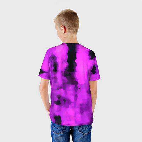Детская футболка Узор фиолетовая нежность / 3D-принт – фото 4
