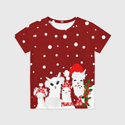 Детская футболка Семья ламы