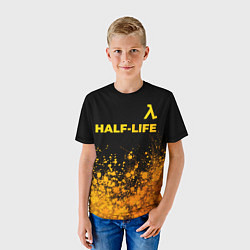 Футболка детская Half-Life - gold gradient посередине, цвет: 3D-принт — фото 2