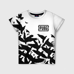 Детская футболка PUBG black birds