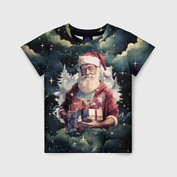 Детская футболка Санта с подарками