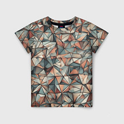 Детская футболка Маленькие треугольники сепия