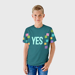 Футболка детская Yes, цвет: 3D-принт — фото 2