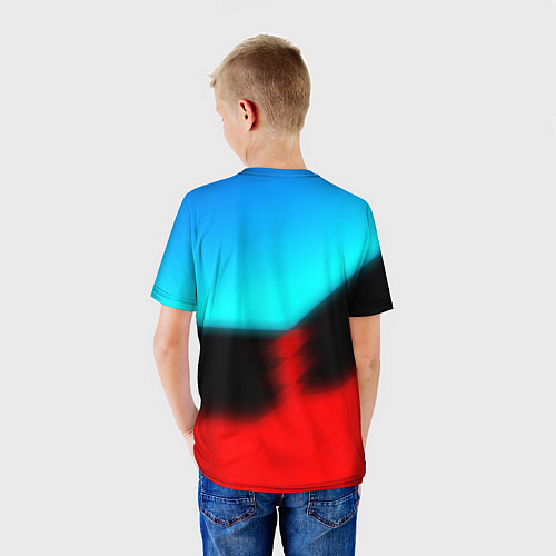 Детская футболка AUDI sport brend color / 3D-принт – фото 4
