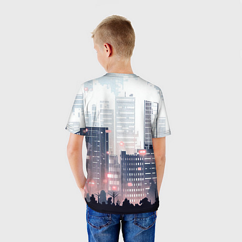 Детская футболка Безмятежный город / 3D-принт – фото 4