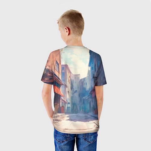 Детская футболка Парень в штанах карго / 3D-принт – фото 4