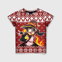 Детская футболка Мегумин свитер новогодний