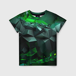 Детская футболка Зеленый океан абстракции