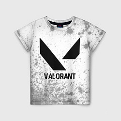 Детская футболка Valorant glitch на светлом фоне