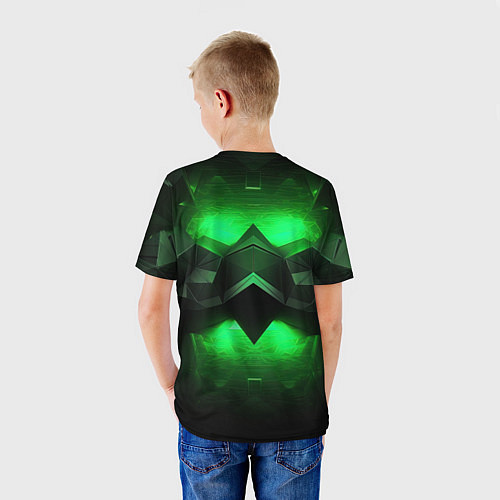 Детская футболка Абстрактное царство зелени / 3D-принт – фото 4