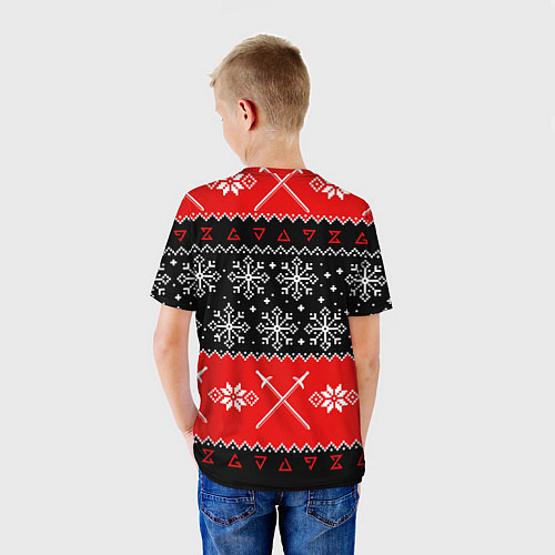 Детская футболка The Witcher christmas sweater / 3D-принт – фото 4