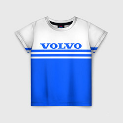 Детская футболка Вольво - две синии полосы