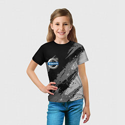 Футболка детская Volvo - монохромный серый, цвет: 3D-принт — фото 2