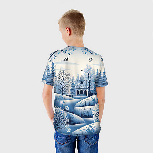 Детская футболка Пушистые завитки / 3D-принт – фото 4