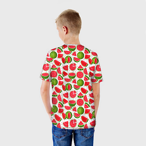 Детская футболка Нарезанный арбуз / 3D-принт – фото 4