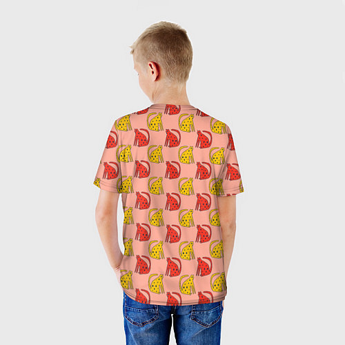 Детская футболка Забавные леопарды / 3D-принт – фото 4