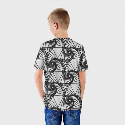 Детская футболка Треугольник и линии / 3D-принт – фото 4