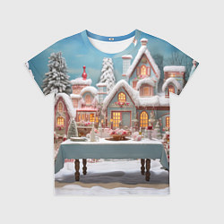 Детская футболка Снежный день в городе