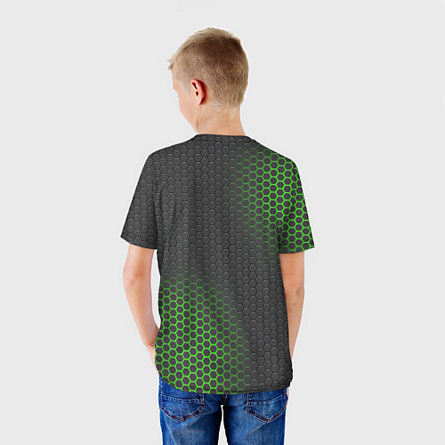 Детская футболка Карбон с неоновой подсветкой / 3D-принт – фото 4
