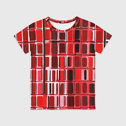 Детская футболка Красные прямоугольники