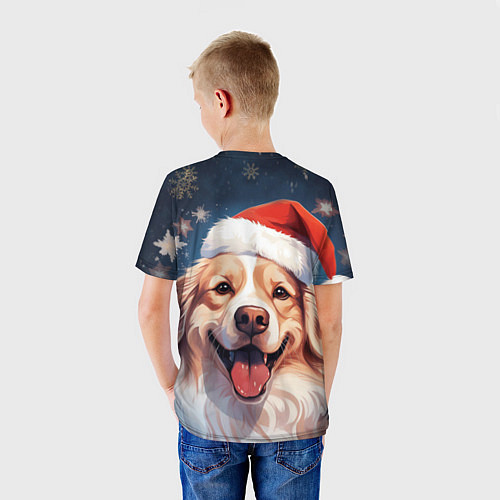 Детская футболка New Years mood from Santa the dog / 3D-принт – фото 4