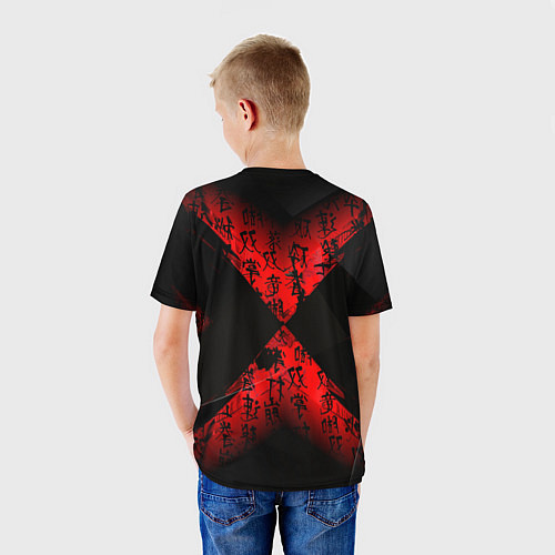 Детская футболка Иероглифы и текстуры / 3D-принт – фото 4