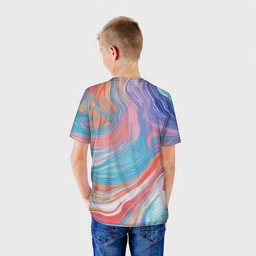 Детская футболка Цветной вихрь / 3D-принт – фото 4