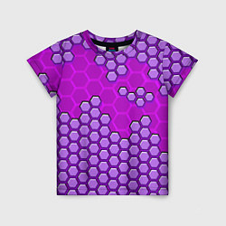 Детская футболка Фиолетовая энерго-броня из шестиугольников