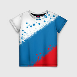 Детская футболка Российский триколор