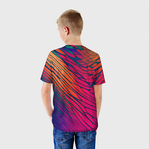 Детская футболка Буйство красок акварелика / 3D-принт – фото 4