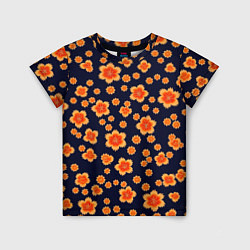 Детская футболка Арт цветочный узор