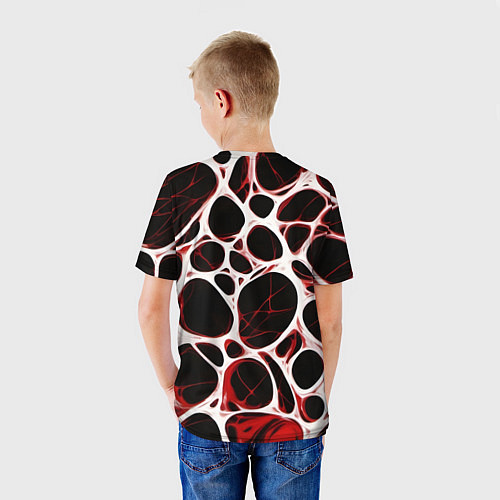 Детская футболка Красная морская волна / 3D-принт – фото 4