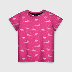 Детская футболка Розовые зайцы