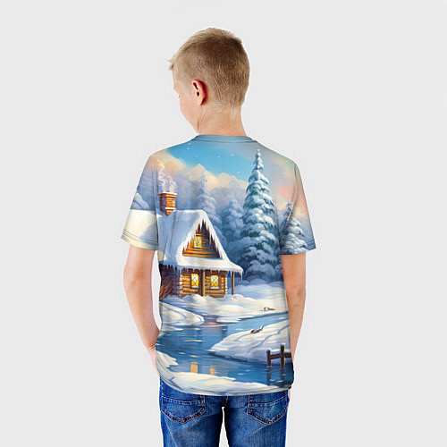 Детская футболка Крошечный дракон зимы 2024 / 3D-принт – фото 4