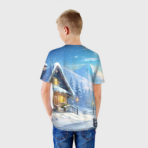 Детская футболка Миниатюрный представитель зимы / 3D-принт – фото 4