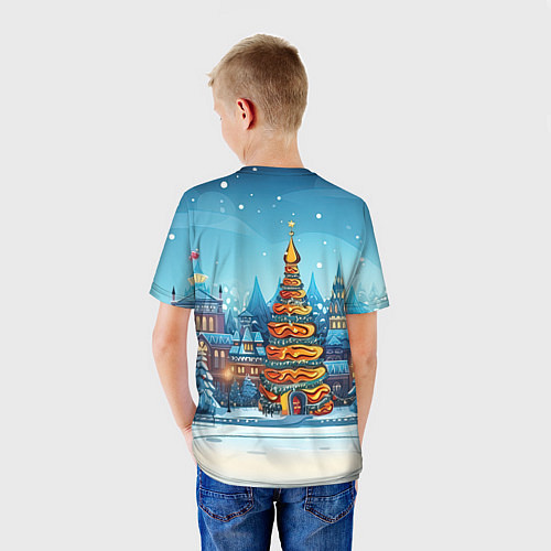 Детская футболка Маленький дракон зимнего чуда 2024 / 3D-принт – фото 4