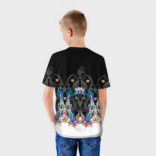 Детская футболка Узор цветочный сказочный / 3D-принт – фото 4