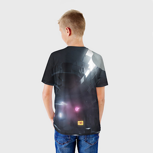 Детская футболка Девушка в каюте космического корабля / 3D-принт – фото 4