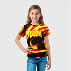 Футболка детская Doom eternal fire storm, цвет: 3D-принт — фото 2