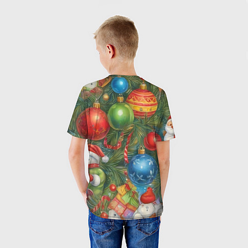 Детская футболка Новогодний принт на елке / 3D-принт – фото 4