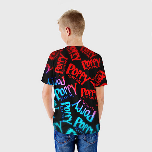 Детская футболка Хагги ваги неон градиент / 3D-принт – фото 4
