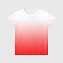 Детская футболка Градиент бело-красный