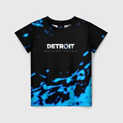 Футболка детская Detroit become human голубая кровь, цвет: 3D-принт