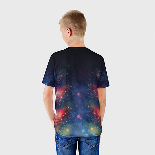 Детская футболка Космический дракон - символ года / 3D-принт – фото 4