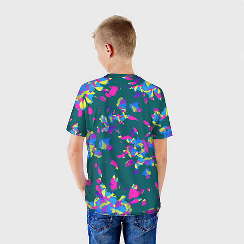 Детская футболка Абстрактные лепестки / 3D-принт – фото 4