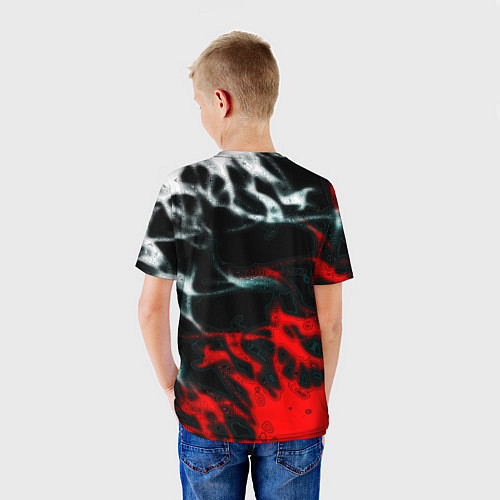 Детская футболка Fortnite flame abstract / 3D-принт – фото 4